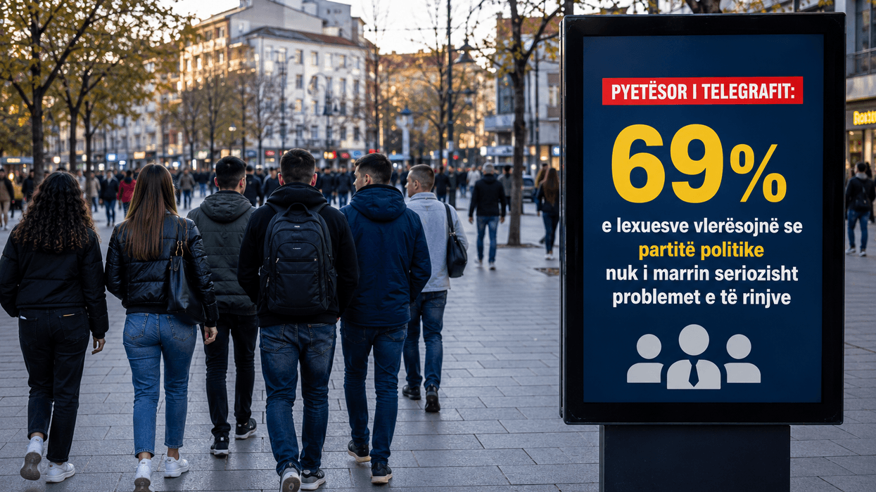 Pyetësor i Telegrafit: 69% e lexuesve vlerësojnë se partitë politike nuk i marrin seriozisht problemet e të rinjve