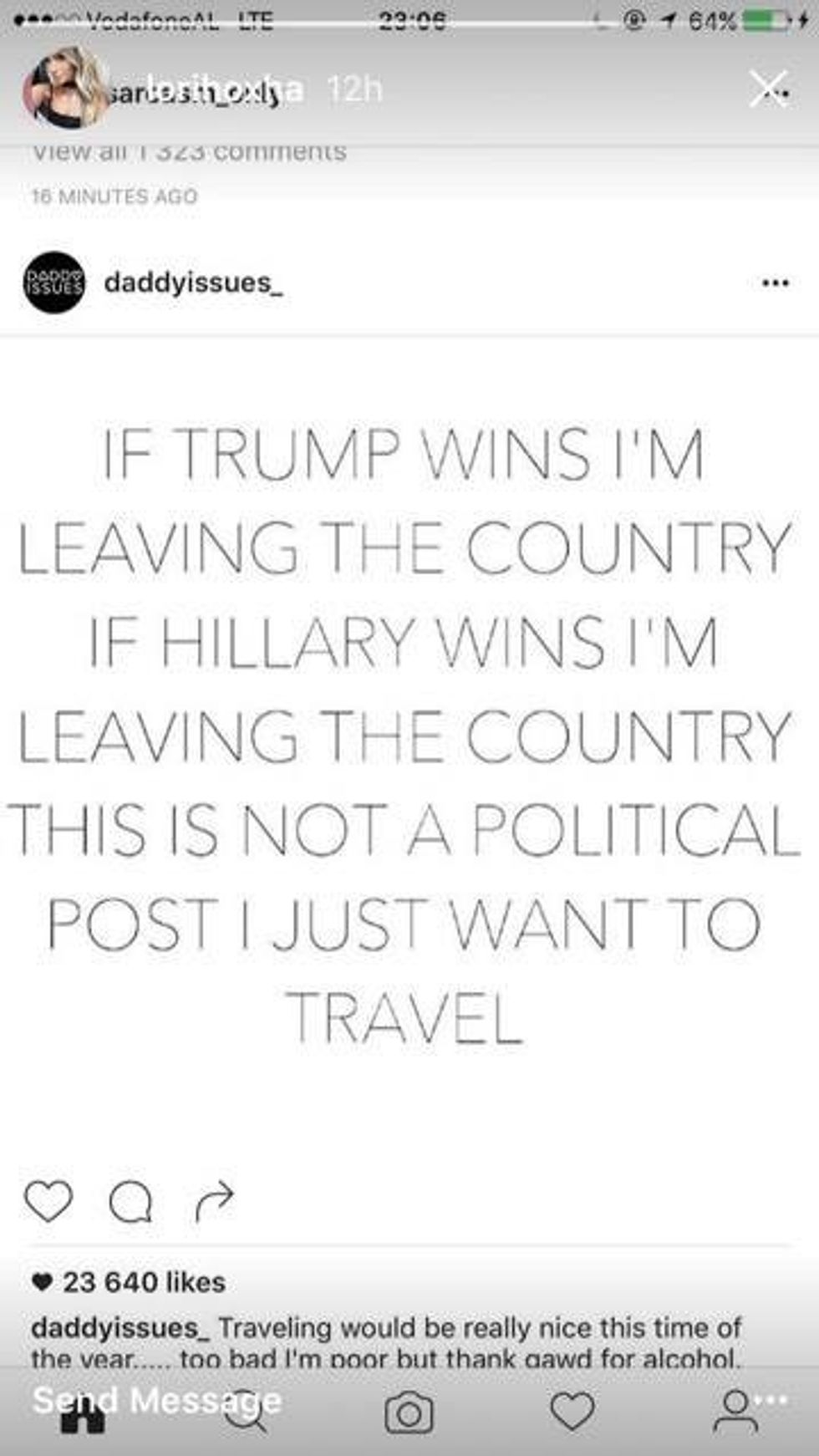 Fotografia e publikuar nga Lori Hoxha në Instagram Story