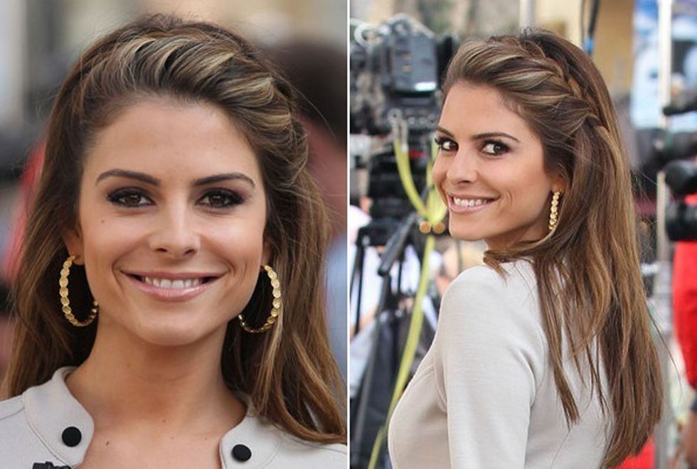 French Braid hair of Maria Menounos as Chic Hairstyles