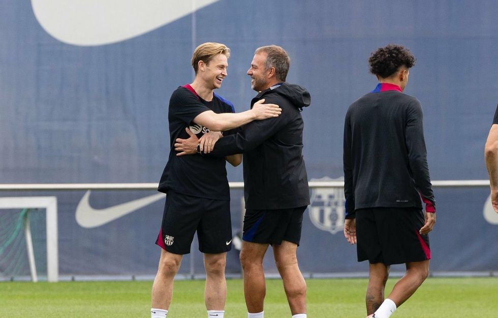 Frenkie de Jong Hansi Flick e1733729367660