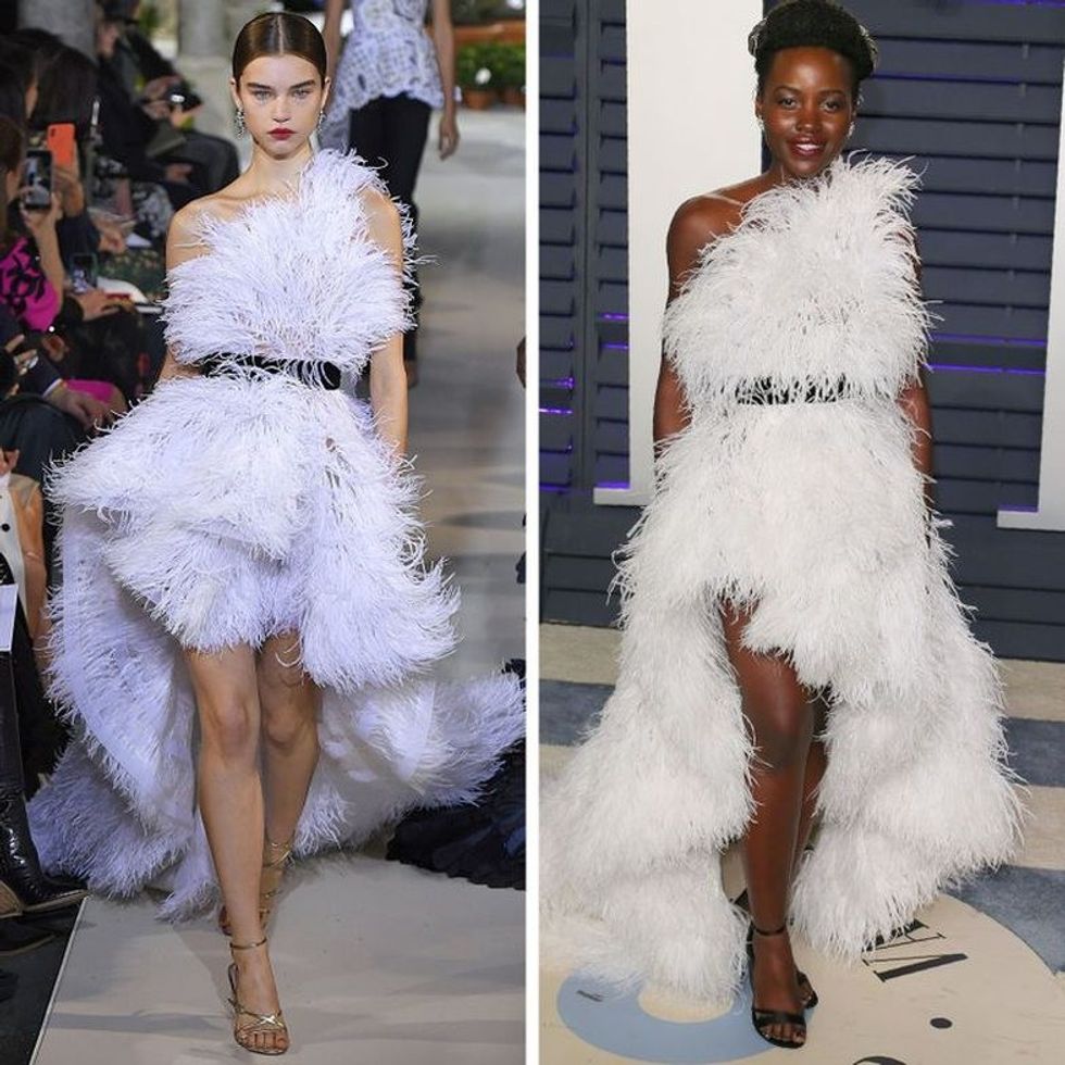 Fustan i Oscar de la Renta veshur nga aktorja Lupita Nyongo