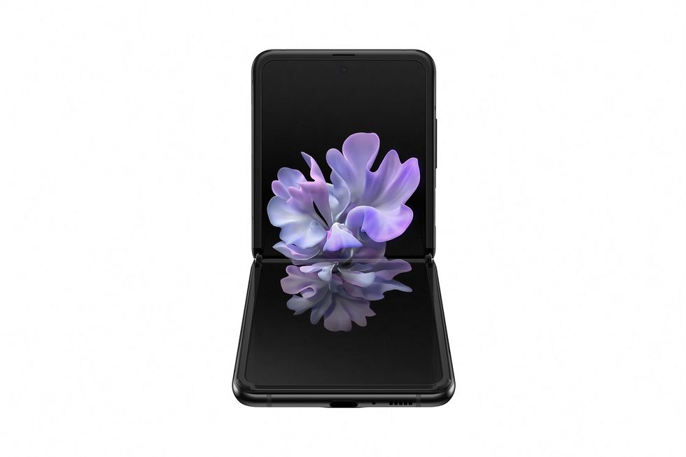 galaxy z flip mirror black front table top
