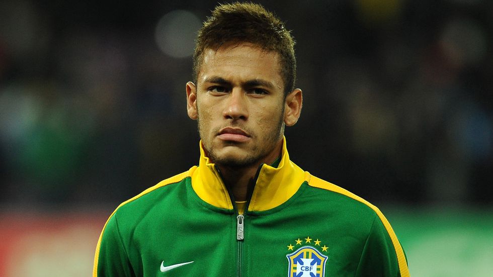 GENEVA, SWITZERLAND - MARCH 21: Neymar JR of Brazil looks on prior to the international friendly match between Italy and Brazil on March 21, 2013 in Geneva, Switzerland. (Photo by Valerio Pennicino/Getty Images)