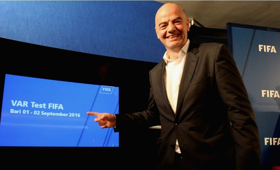 gianni infantino with VAR