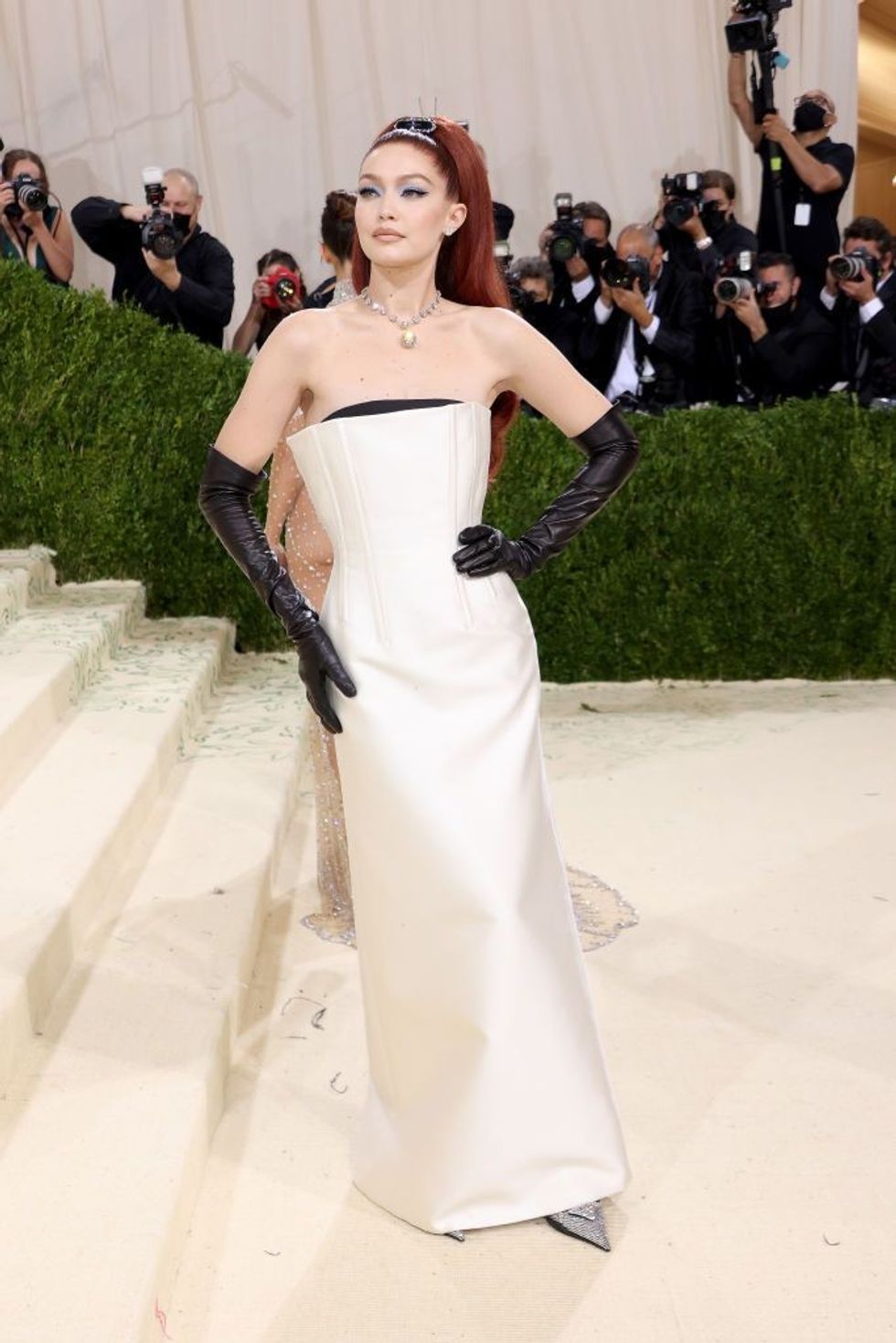 gigi hadid attends the 2021 met gala celebrating in america news photo 1631582196