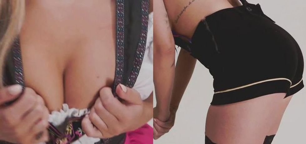 Gjoksi dhe të pasmet në plan të parë