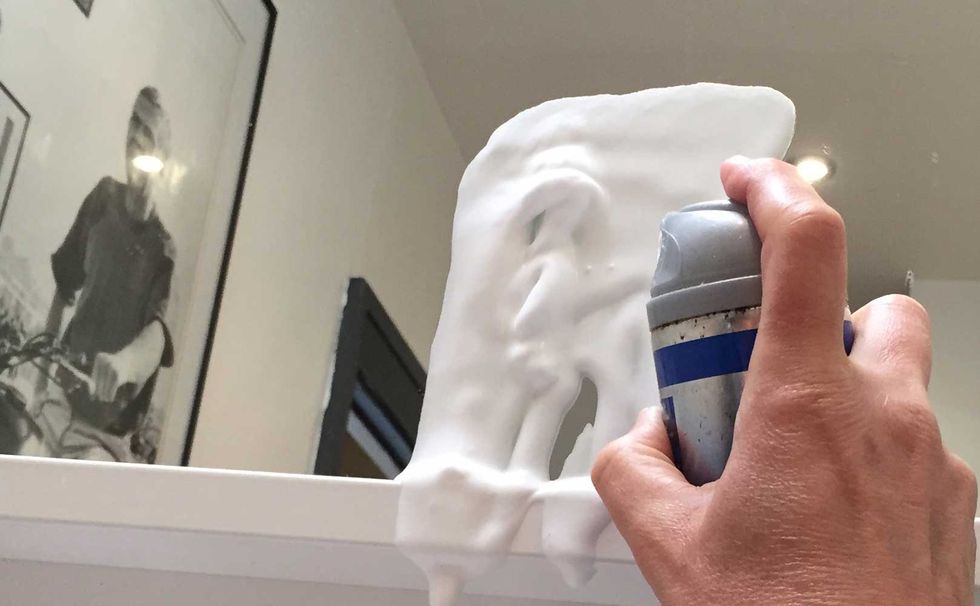 Glass Window shaving cream