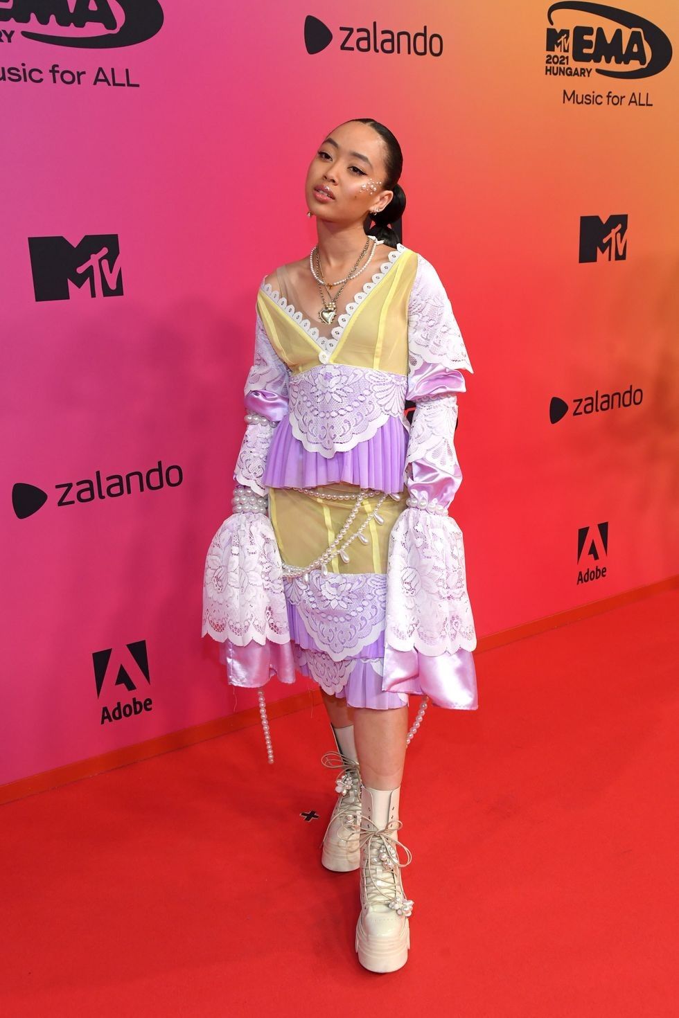 griff attends the mtv emas 2021 music for all at the papp news photo 1636919698