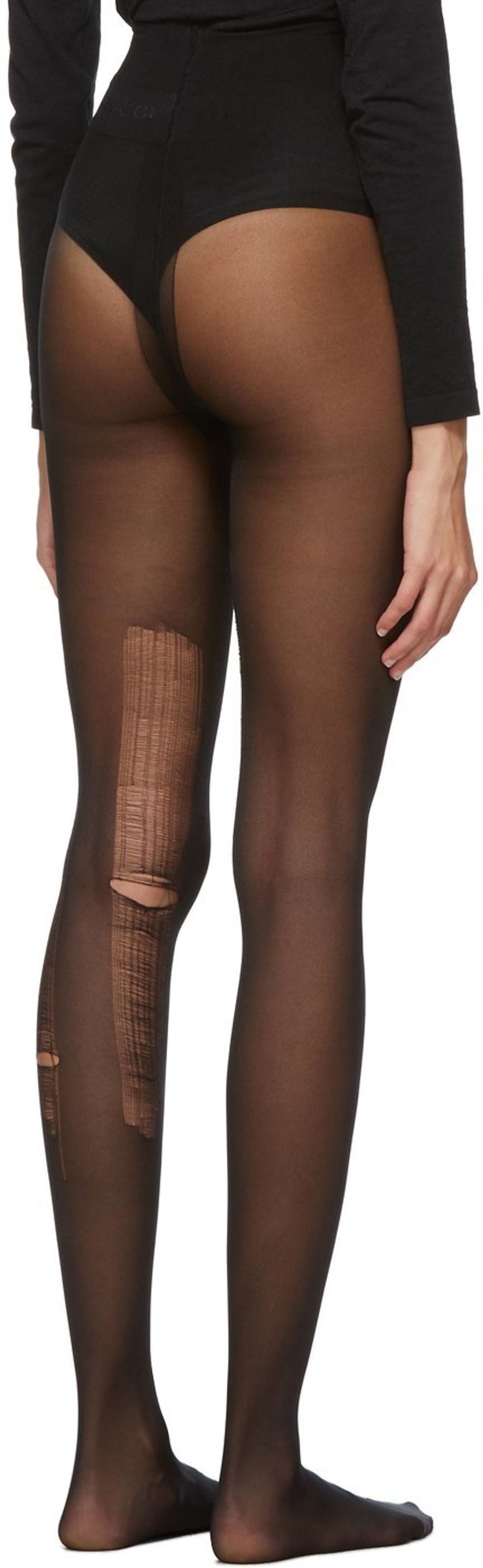 gucci collant a effet use noir 1