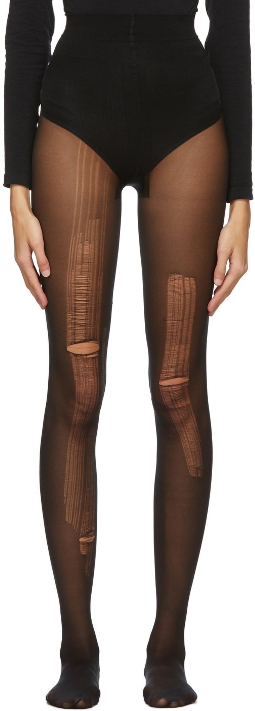 gucci collant a effet use noir