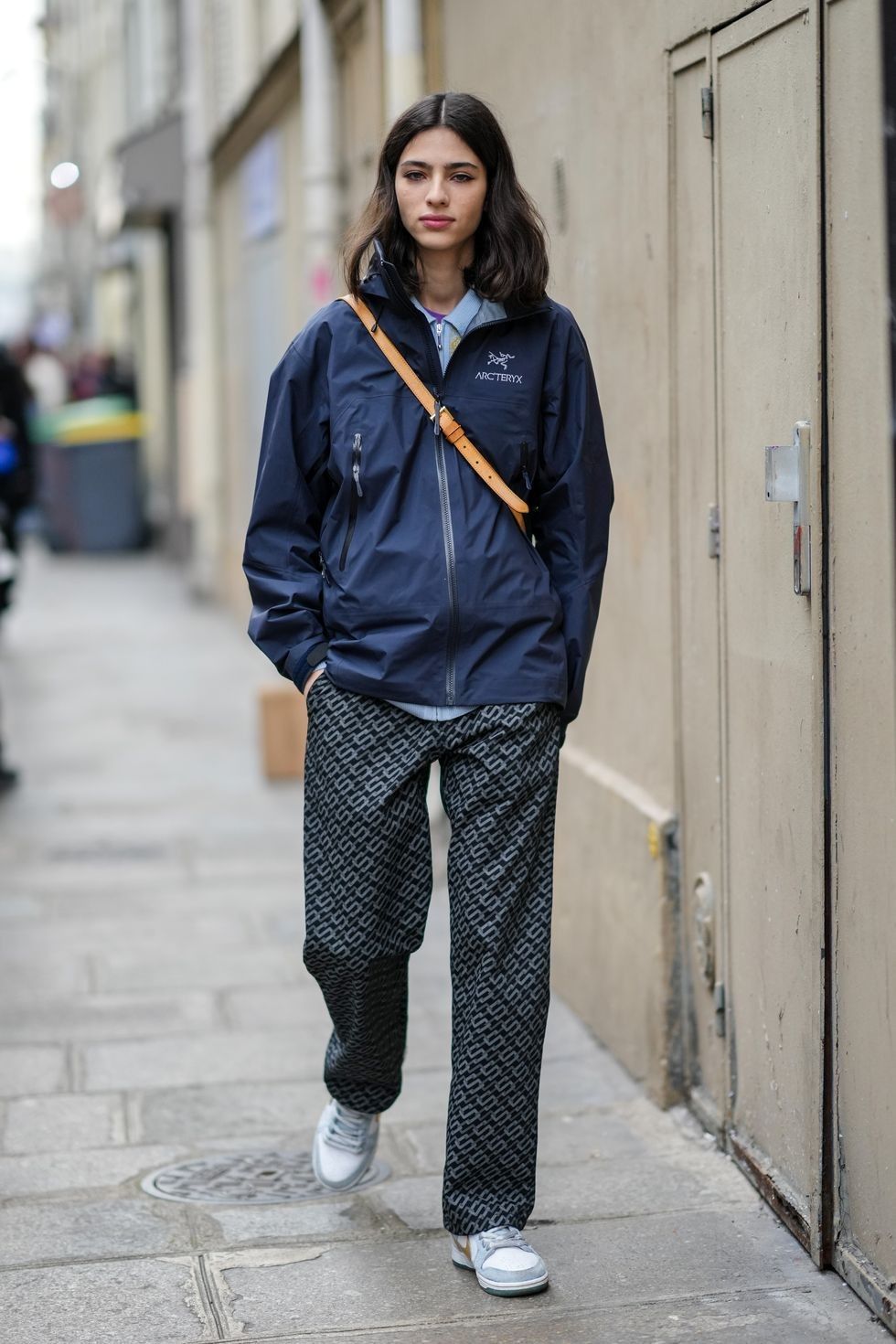 guest wears a purple t shirt a pale blue wool zipper polo news photo 1703752815