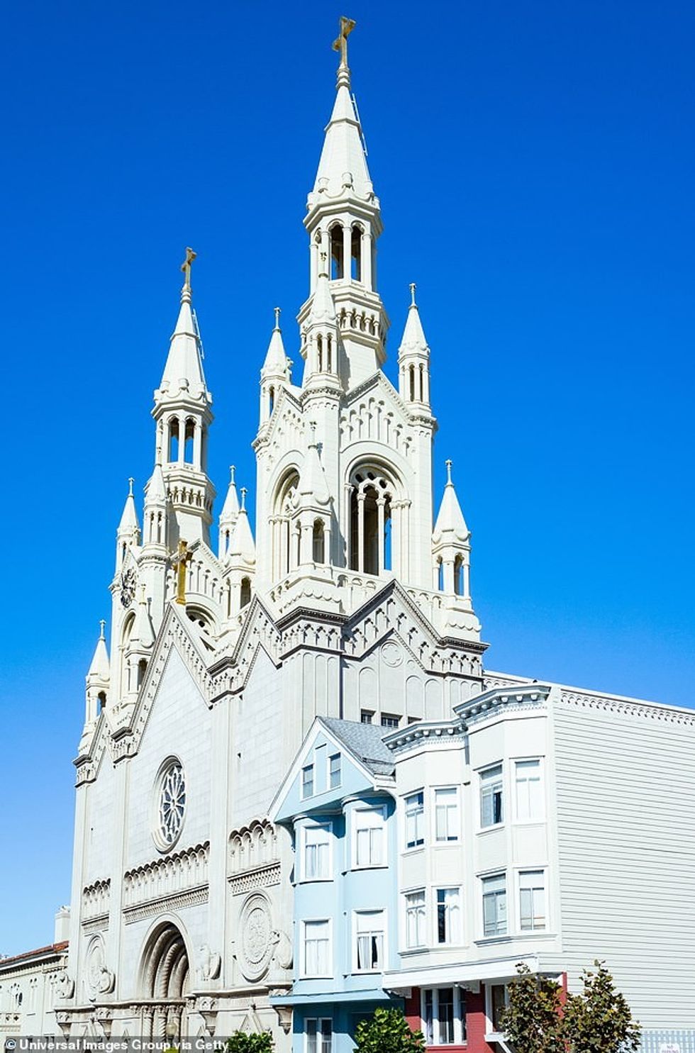 Guests are said to have been told to enter via the back door of SS Peter and Paul’s Church, which invite instructions laying out how to use a parking lot and not the main entrance