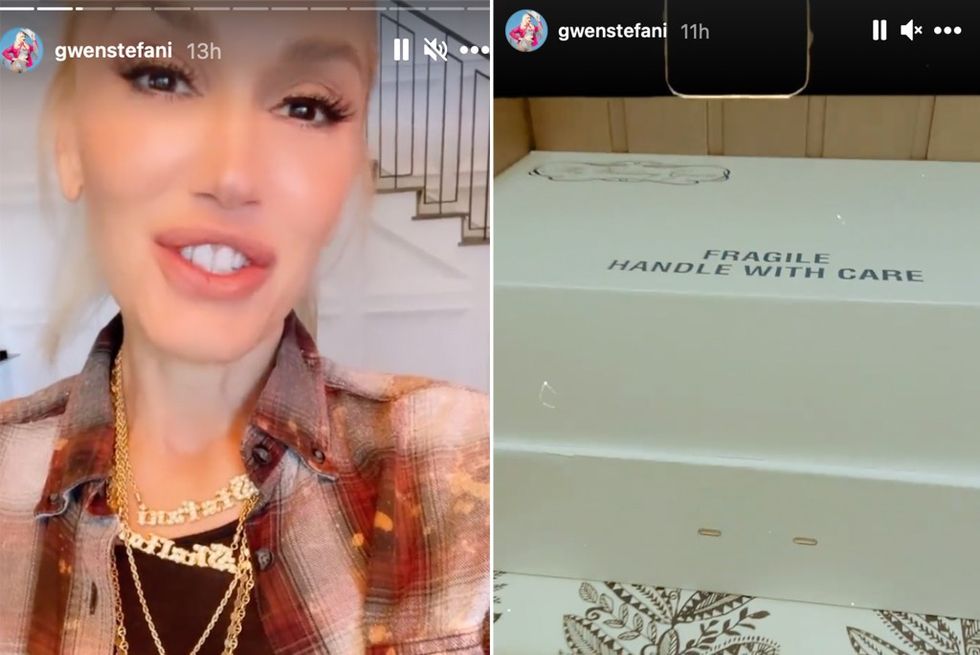 gwen stefani wedding dress box