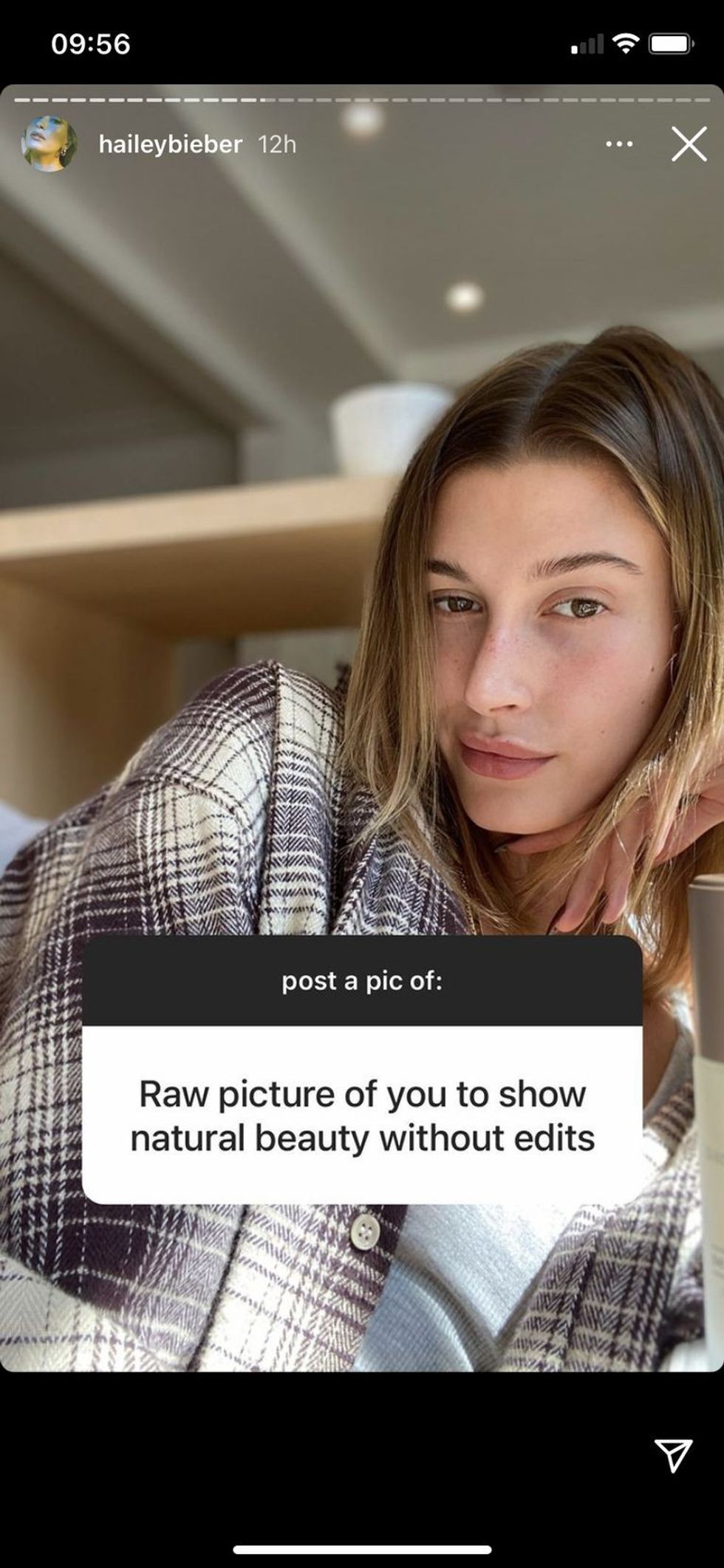 hailey bieber raw unedited selfie 1608717710