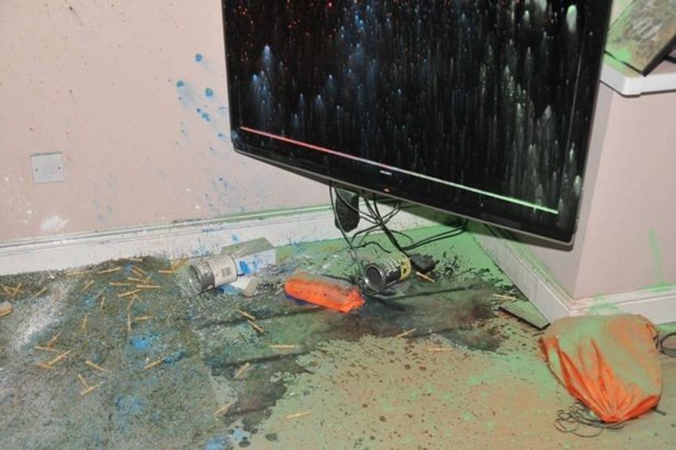 Hajnat thyen orenditë dhe lyen muret me ngjyra foto 3