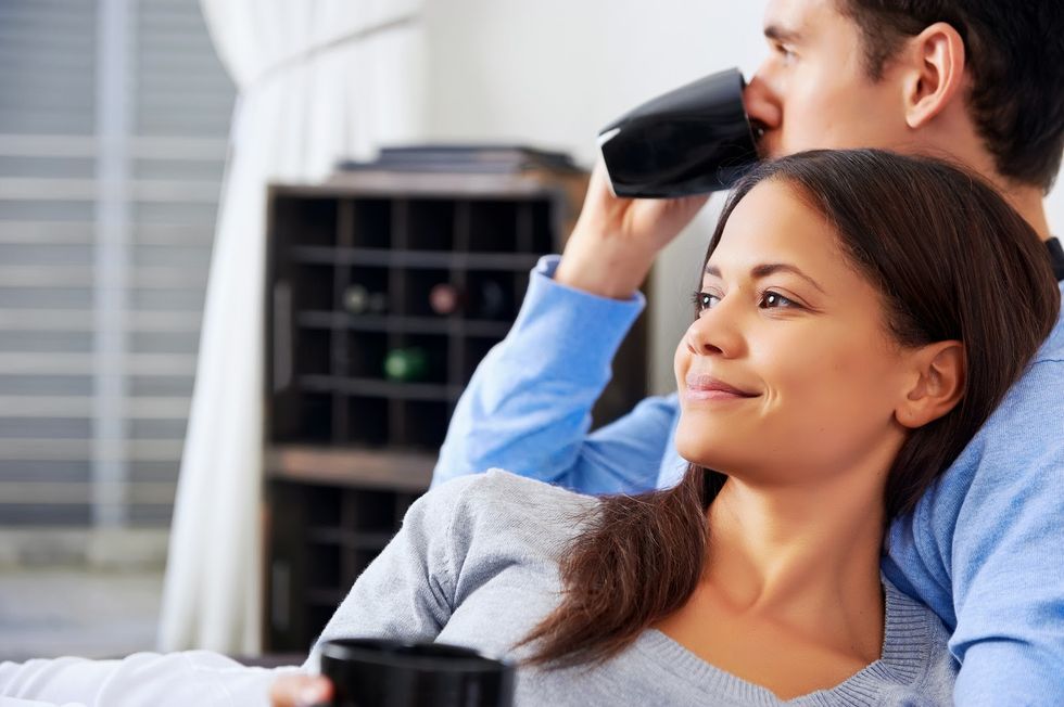 Happy Couple Cuddling