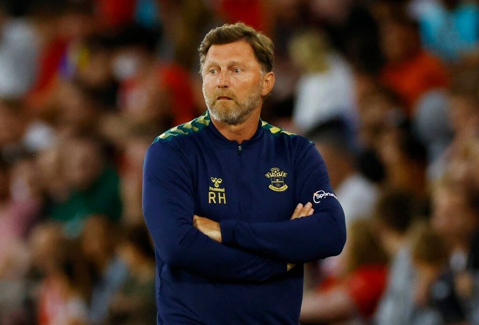 Hasenhüttl coaching Southampton.