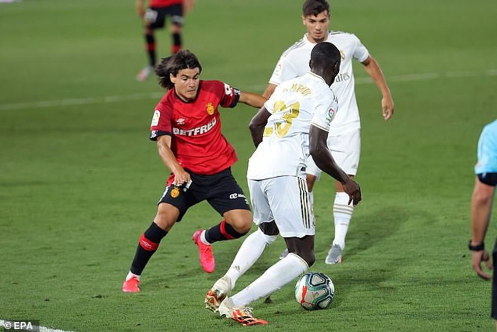 He came on in the 83rd minute of Mallorca's 2-1 loss to Real Madrid on Wednesday night