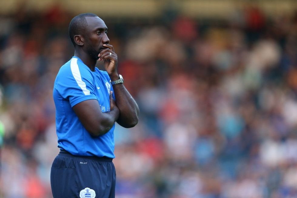 HIGH WYCOMBE, ENGLAND - JULY 22: Jimmy Floyd Hasselbaink manager of Queens Park Rangers during the Pre-Season Friendly match between Wycombe Wanderers and Queens Park Rangers at Adams Park on July 22, 2016 in High Wycombe, England. (Photo by Catherine Ivill - AMA/Getty Images)