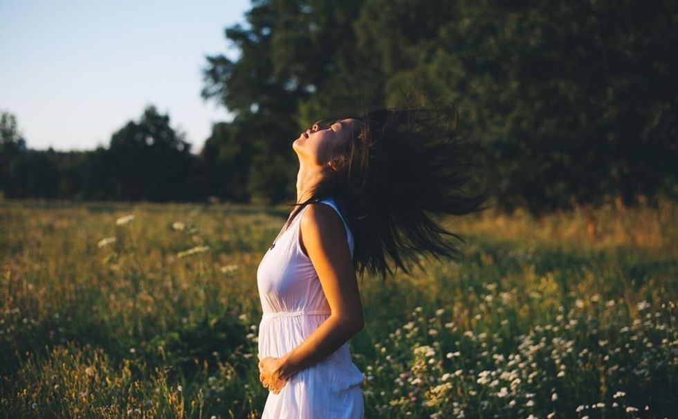 human people person female girl woman flora grass plant leisure activi