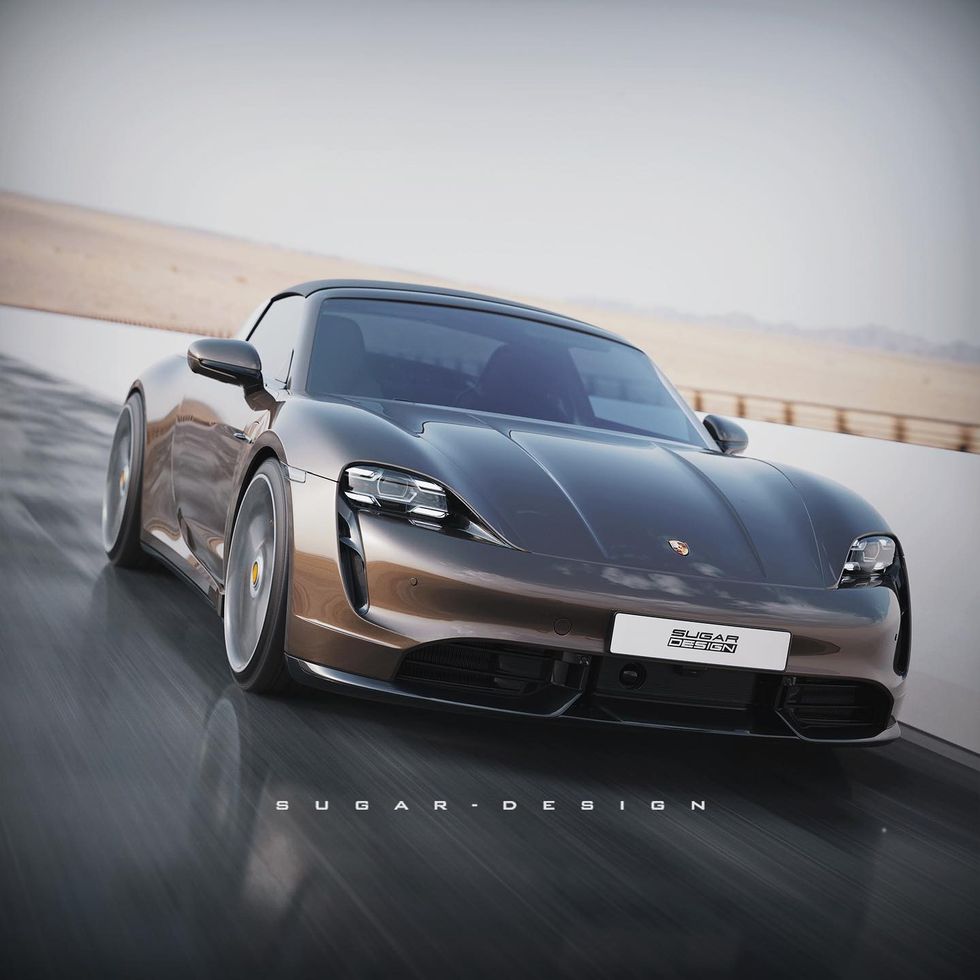 hypothetical porsche 911e targa mixes taycan dna with coolest 992 series variant 9