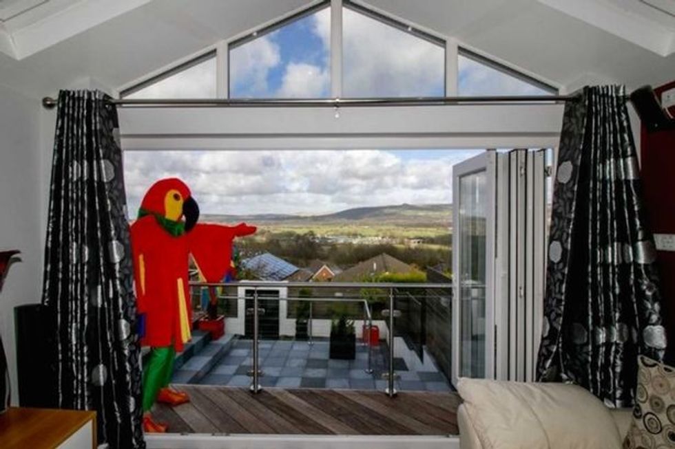 I veshur si papagall reklamon shtepine qe e ka nxjerre ne shitje foto 3