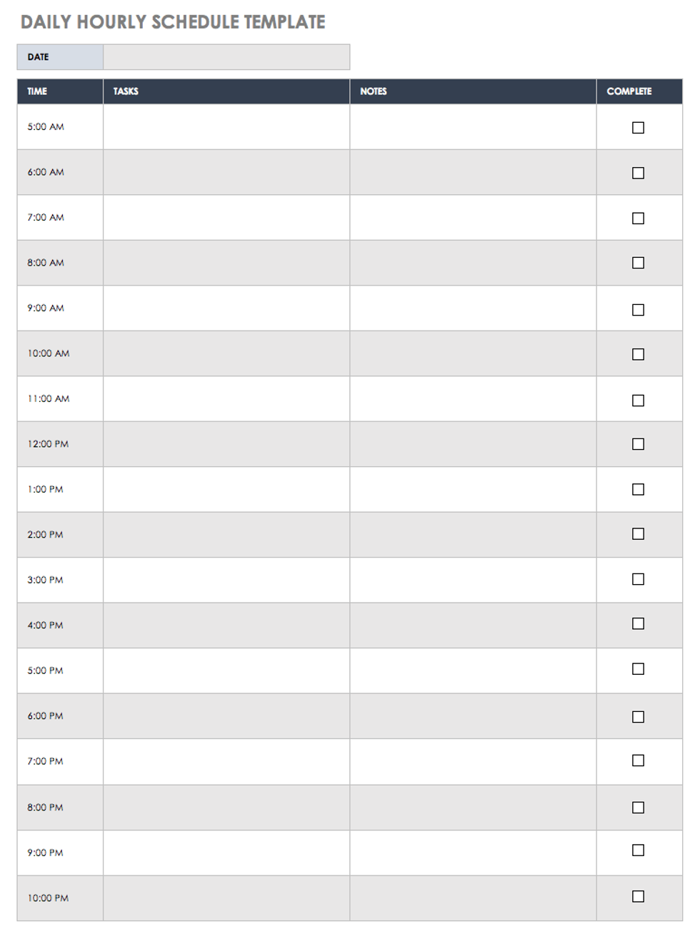 IC Daily Hourly Schedule Template 1