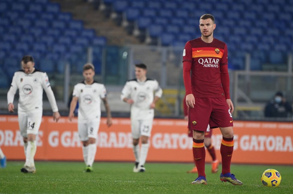 ilsalottodelcalcio roma dzeko edin spezia coppa italia sconfitta