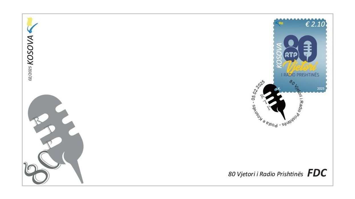 Transmetimi i parë nga Radio Prishtina, Posta e Kosovës lëshon pullë postare