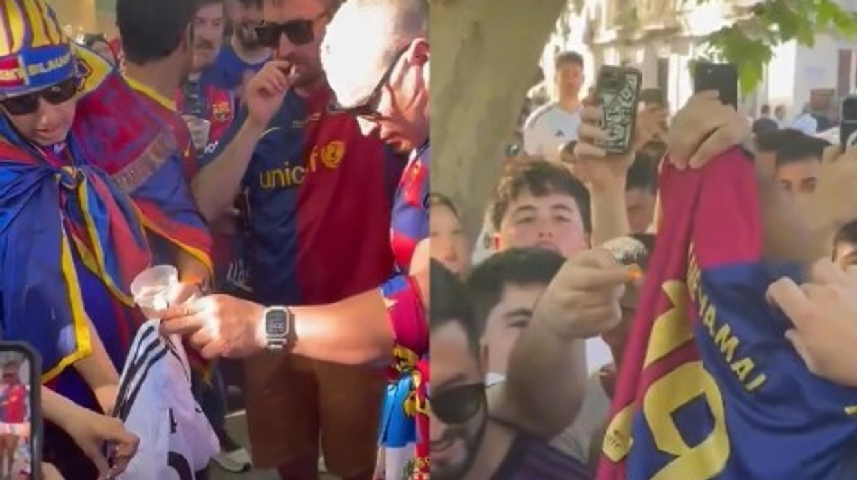 Tifozët ndezin ‘El Clasicon’: Digjen fanellat e Mbappes dhe Yamalit para ndeshjes