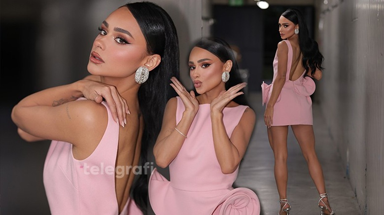 Egli Tako shkëlqen në ngjyrën rozë, ndërsa pozon e vetme pa Gjestin në paraqitjen e fundit në Instagram