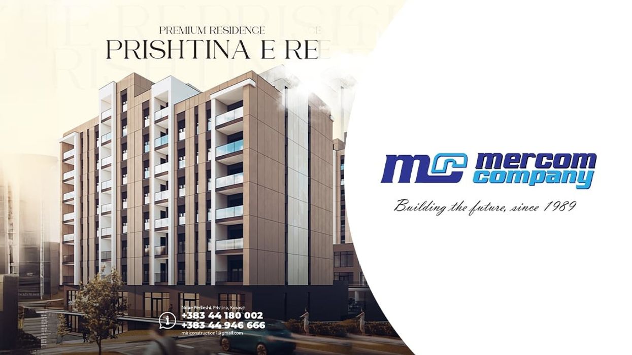 Estetika dhe efikasiteti bëhen bashkë në fasadat ventiluese të Mercom Company në Premium Residence