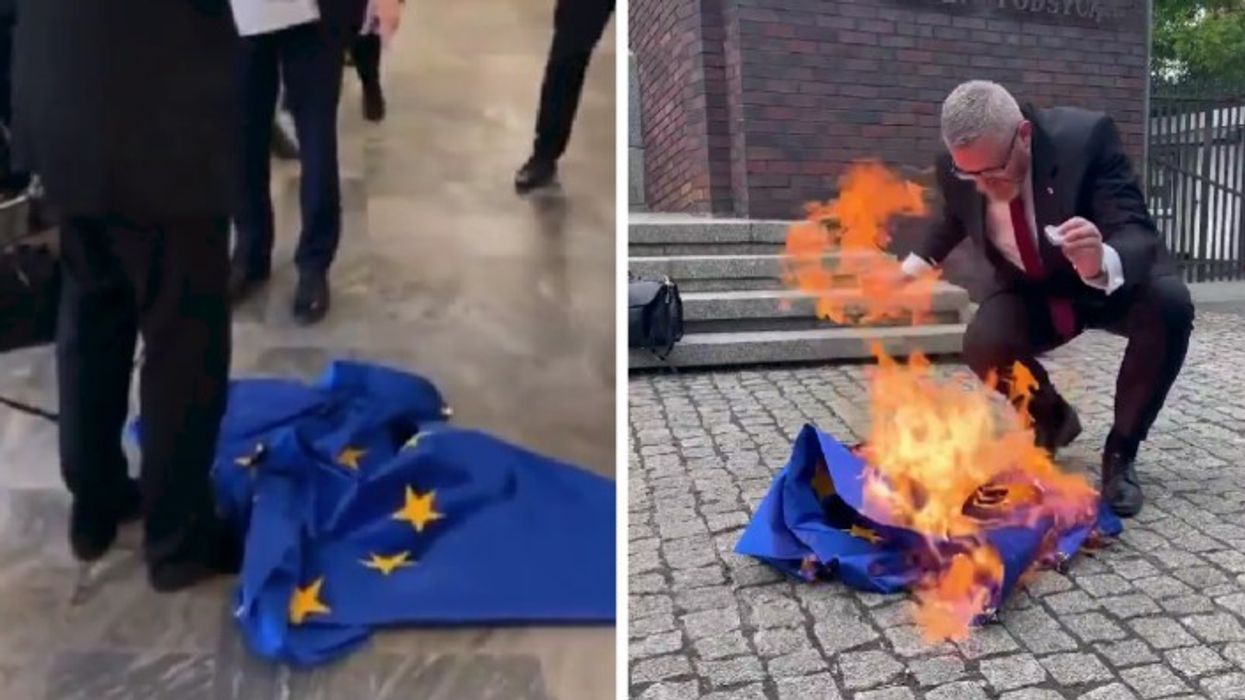 Fshiu këpucët me flamurin e BE-së dhe pastaj e dogji, i hiqet imuniteti eurodeputetit polak