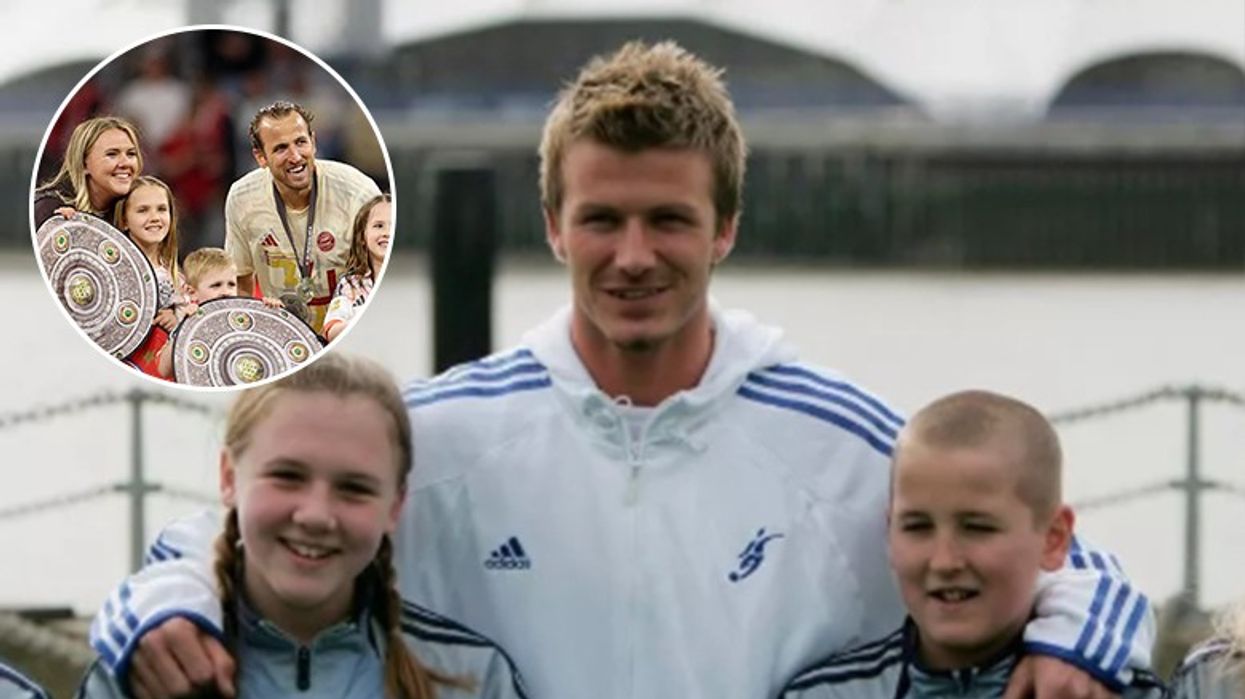 Vajza dhe djali nga fotoja ikonike me David Beckham janë të martuar sot dhe së fundmi festuan trofeun e tyre të parë