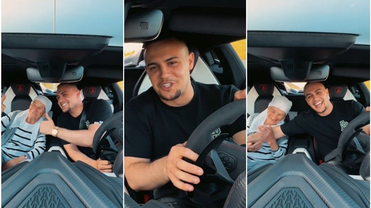 Don Xhoni i realizon dëshirën gjyshes, i bën xhiro me veturën luksoze 'Lamborghini'