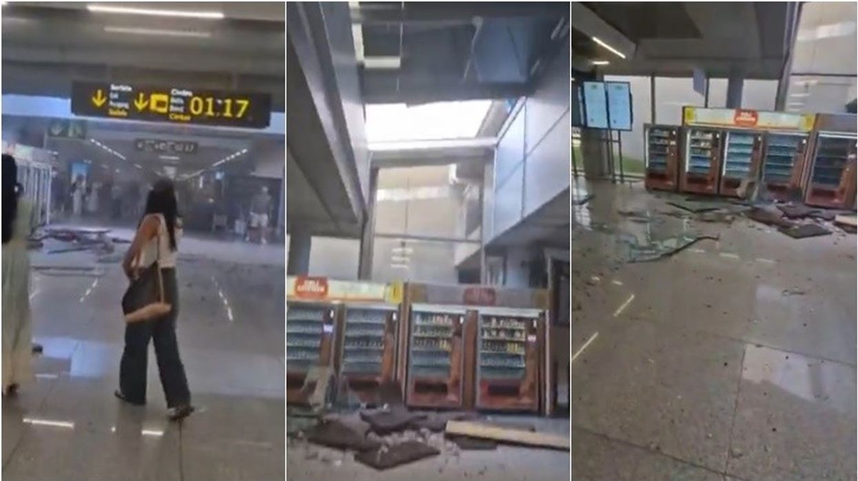 Pasagjerët “në alarm”, pas shembjes së një pjese të çatisë në Aeroportin e Palma de Mallorca në Spanjë