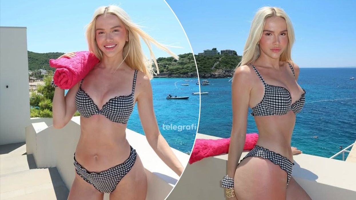 Sara Kolami duket e mrekullueshme në bregdet me paraqitjen e saj verore