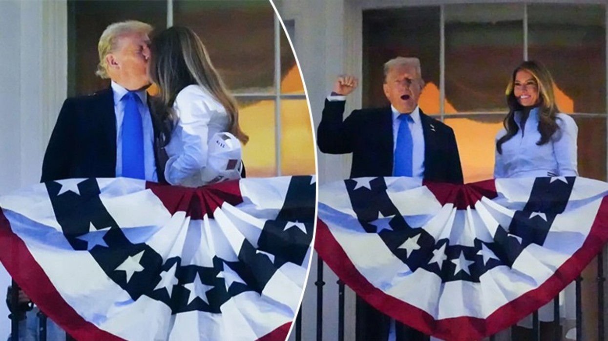 Donald dhe Melania Trump u puthën në ballkonin e Shtëpisë së Bardhë gjatë festës së 4 Korrikut