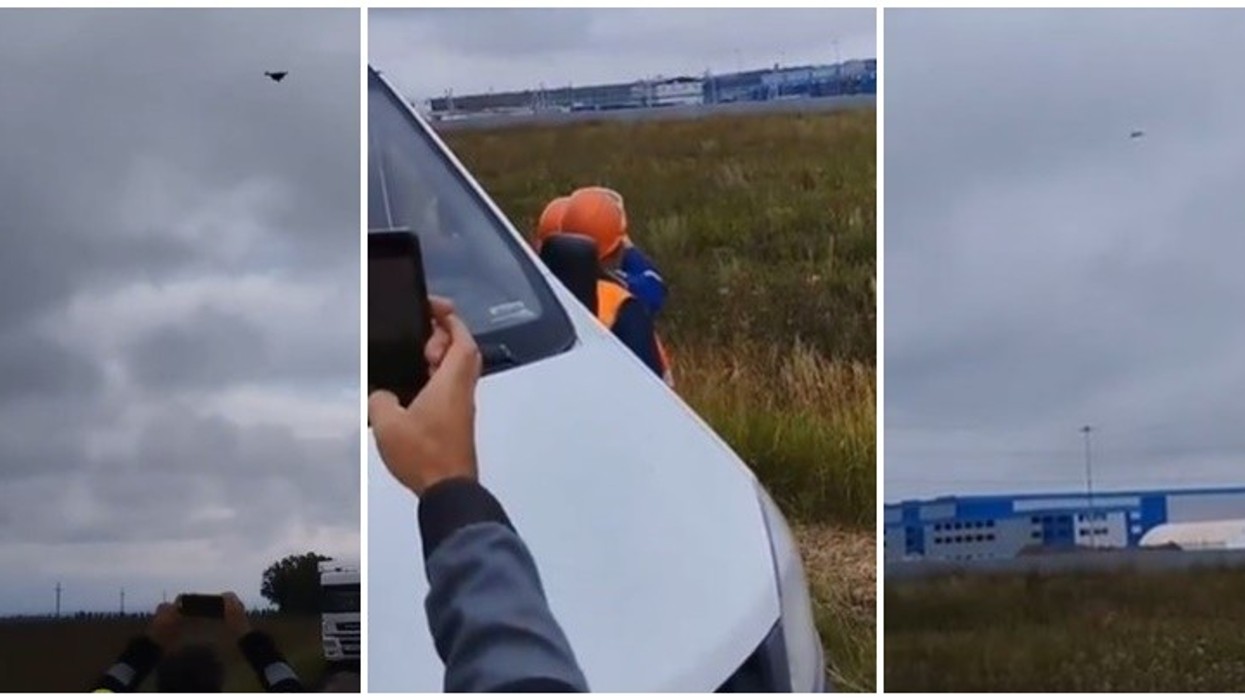 Ukraina godet me dron thellë në Rusi - qytetarët xhirojnë me telefon momentin e sulmit