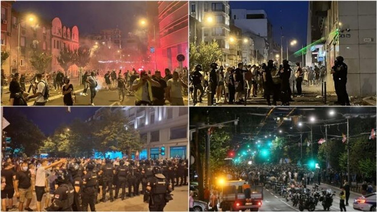 Protesta të reja në të gjithë Serbinë - mbështetësit e Vuçiqit qëlluan protestuesit me mjete piroteknike