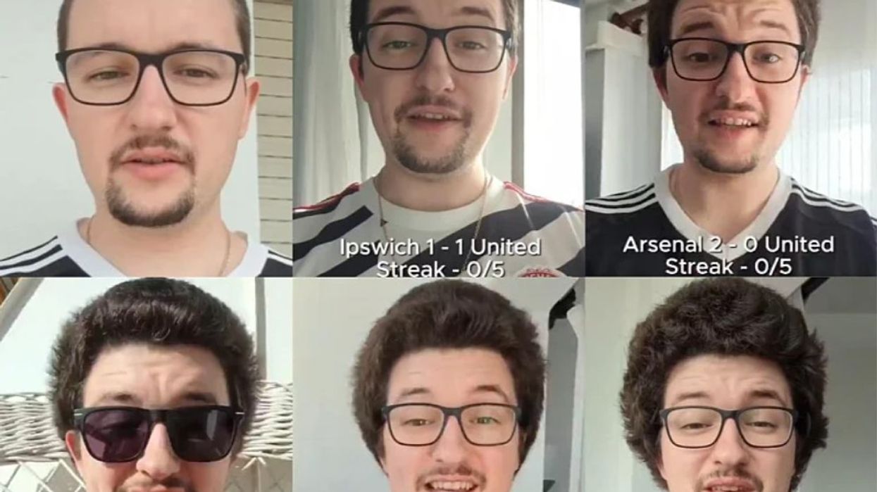 A e mbani mend tifozin që premtoi se nuk do të priste flokët derisa Man Utd të fitonte pesë ndeshje? Ja si duket tani