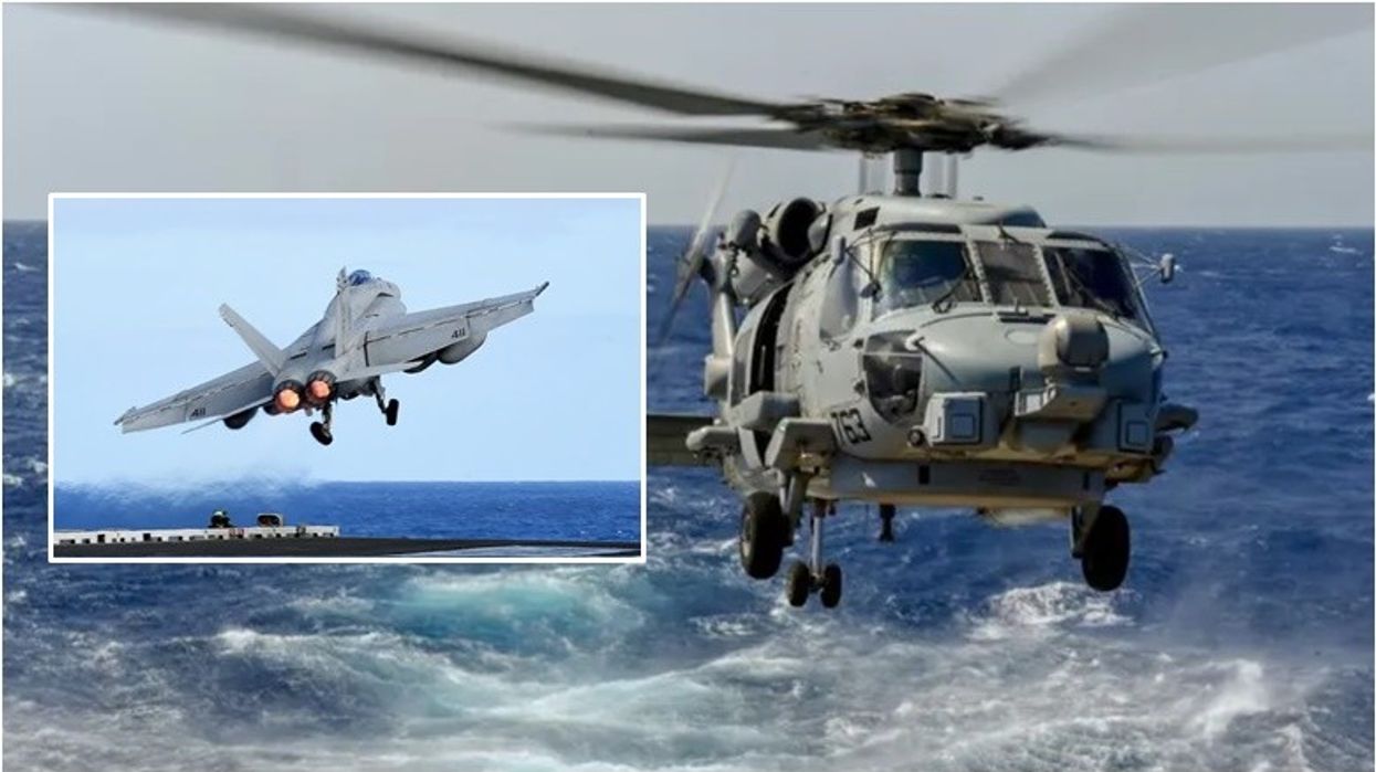 Një helikopter dhe një aeroplan i Marinës Amerikane u rrëzuan në Detin e Kinës Jugore