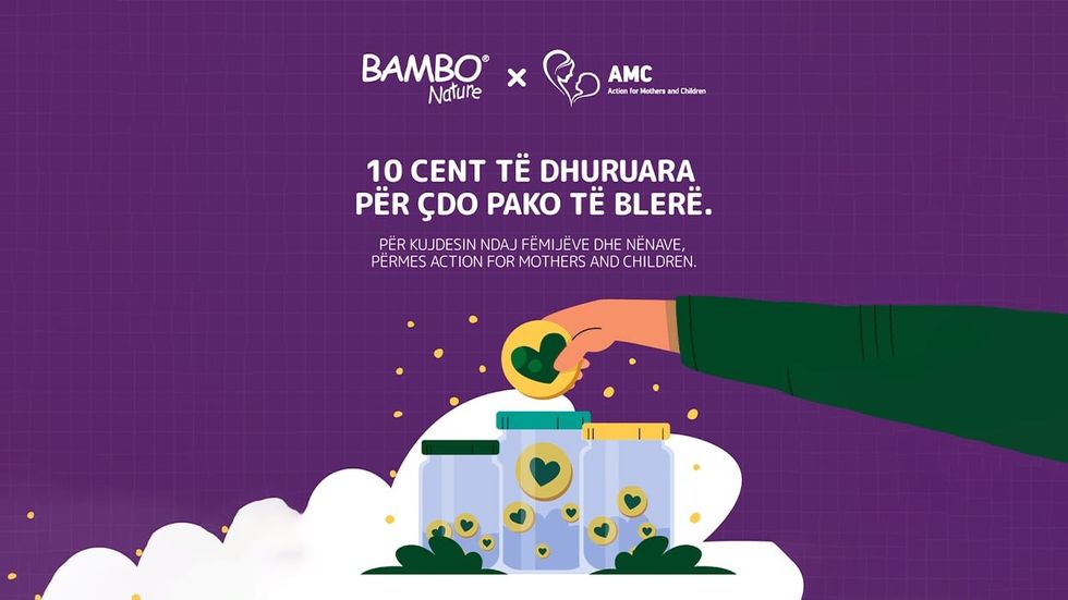 Bambo Nature Kosova dhuron 10 cent për çdo pako pelena të shitur për të mbështetur programet e AMC-së për nëna dhe fëmijë
