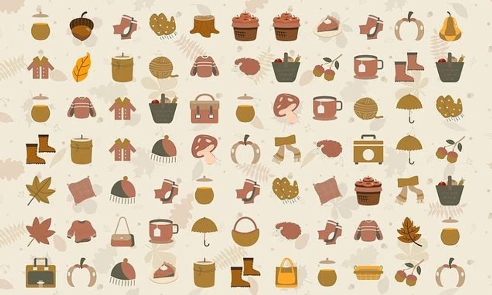 A mund të gjeni çantat e fshehura midis aranzhimeve vjeshtore?