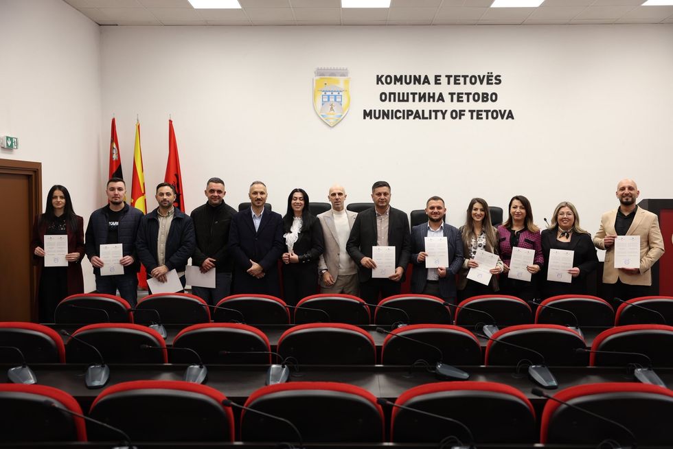 Certifikohen këshilltarët e rinj të Këshillit të Komunës së Tetovës
