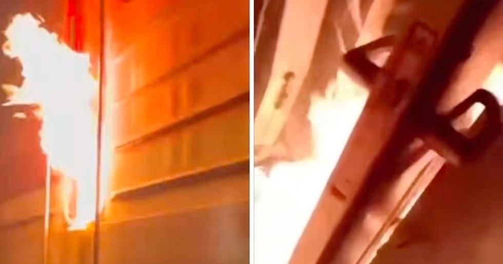 Inteligjenca ukrainase publikoi pamjet - partizanët rusë dogjën trenat që transportonin armë për në frontin e luftës