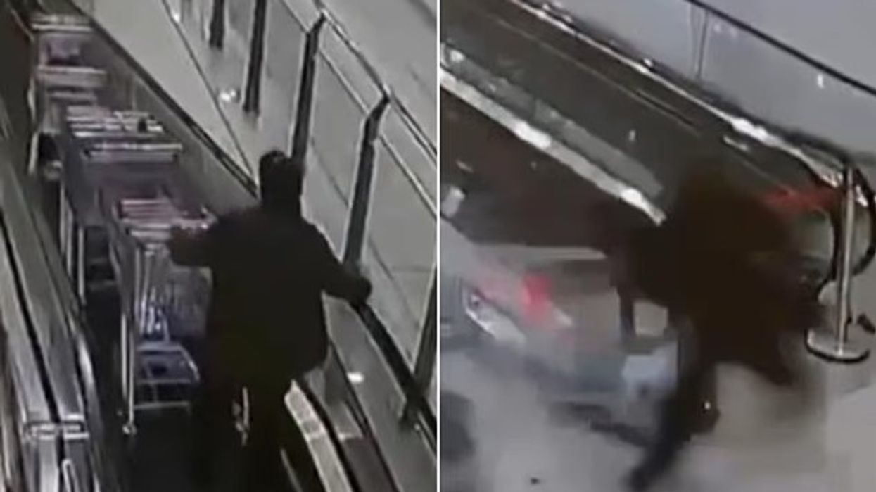 Gruaja rrëzohet kur punonjësja e supermarketit në Rusi shtyn karrocat poshtë shkallëve lëvizëse