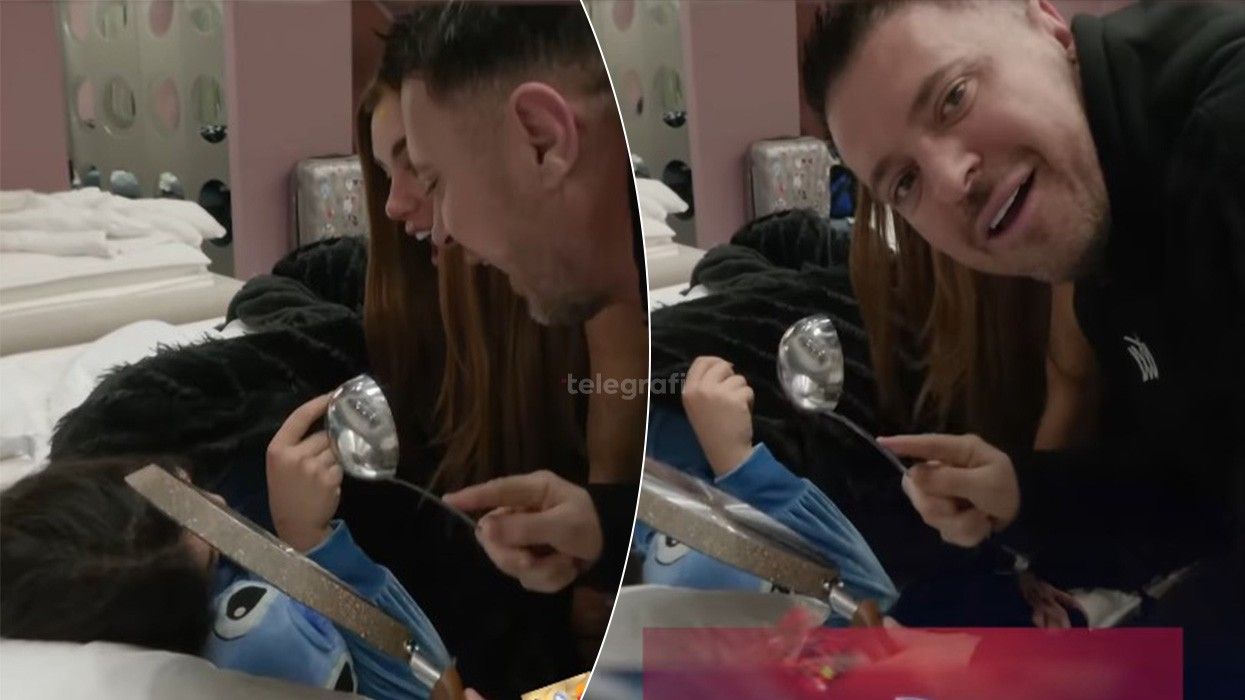 Bia dhe Labi zgjojnë Albën nga gjumi, i trokasin me tigan dhe garuzhde