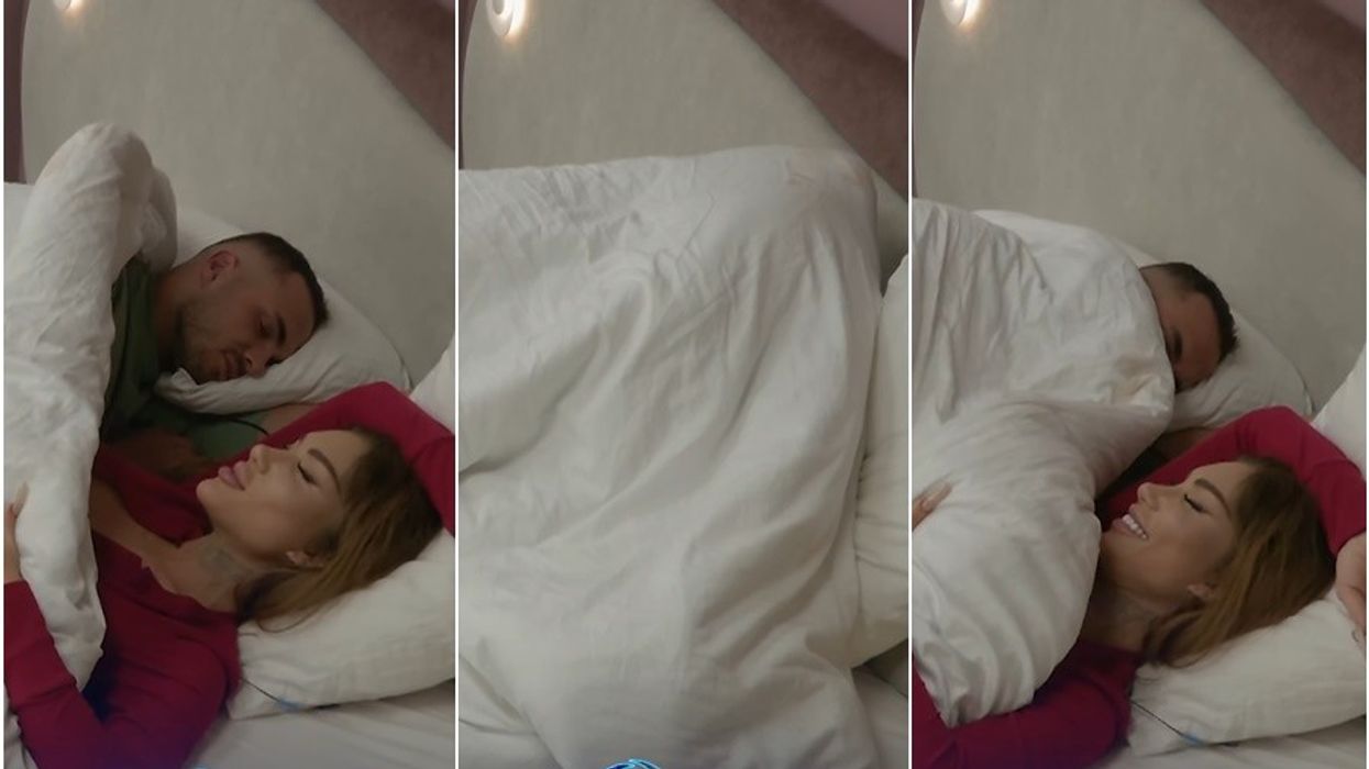 Nuk përmbahen - Bia dhe Edi me gjeste të mbuluar me jorgan