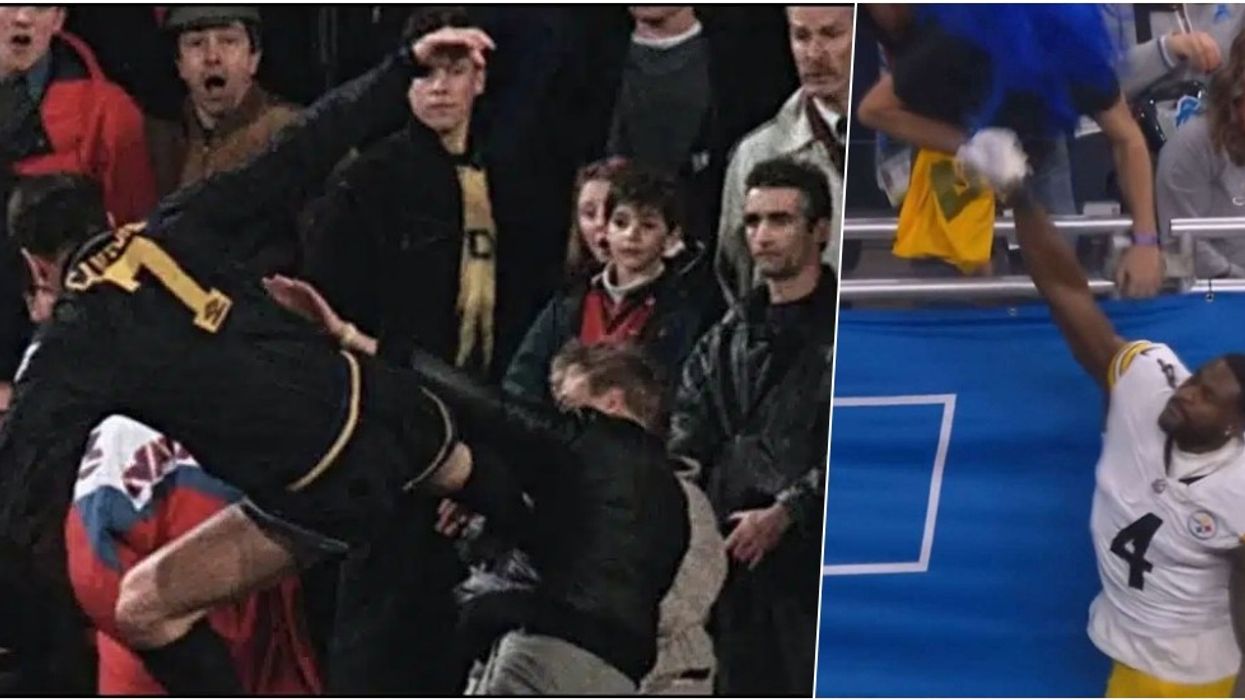 "Cantona" shfaqet në Amerikë: Ylli i Pittsburgh filmohet duke grushtuar një tifoz